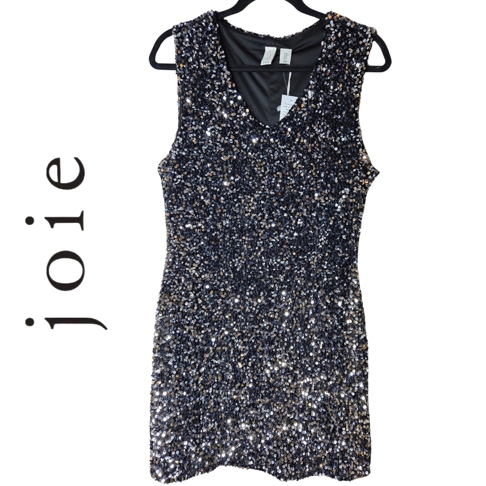 Joie Black Sequin Party Dress
